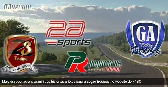 F1BC atualiza seção de Equipes com novas escuderias