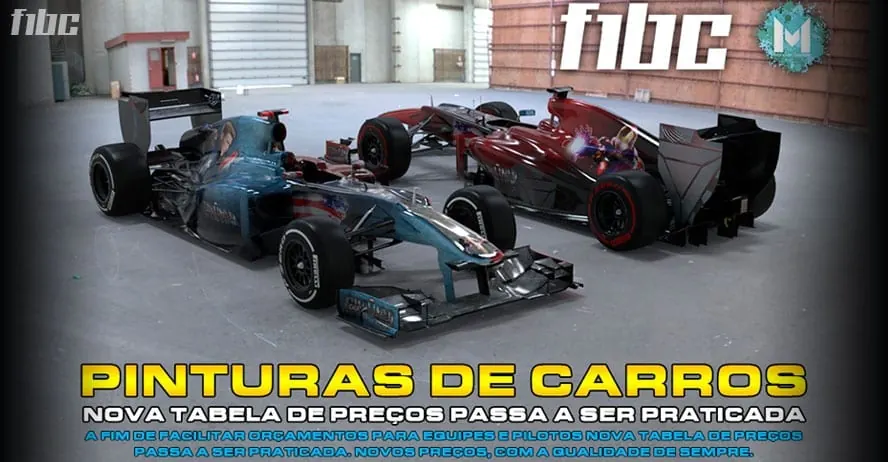 Manarim Designs oferece serviço de pinturas dos carros para pilotos do F1BC