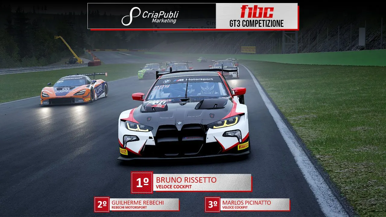 F1BC GT3 Competizione: Bruno Risseto (Veloce) vence etapa movimentada de abertura em Spa-Francorchamps