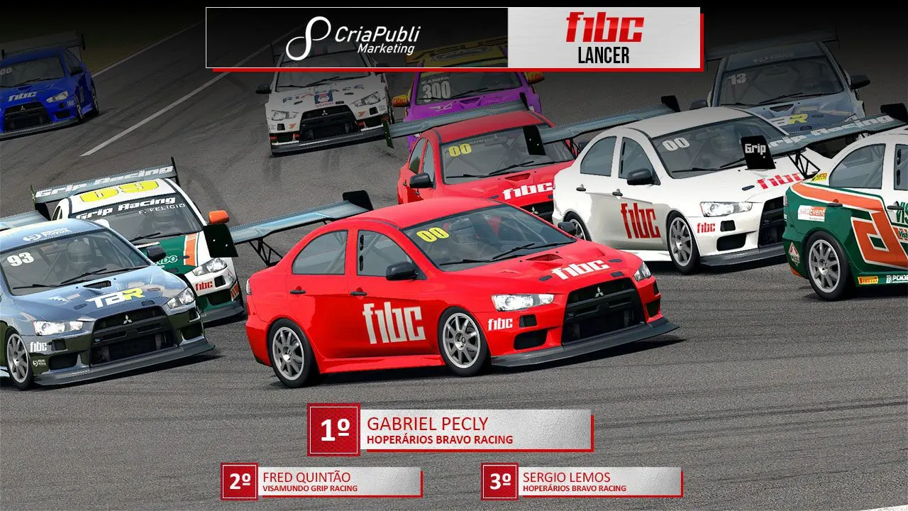 F1BC Lancer: Gabriel Pecly (Hoperários Racing) vence em disputa tripla no Velocitta