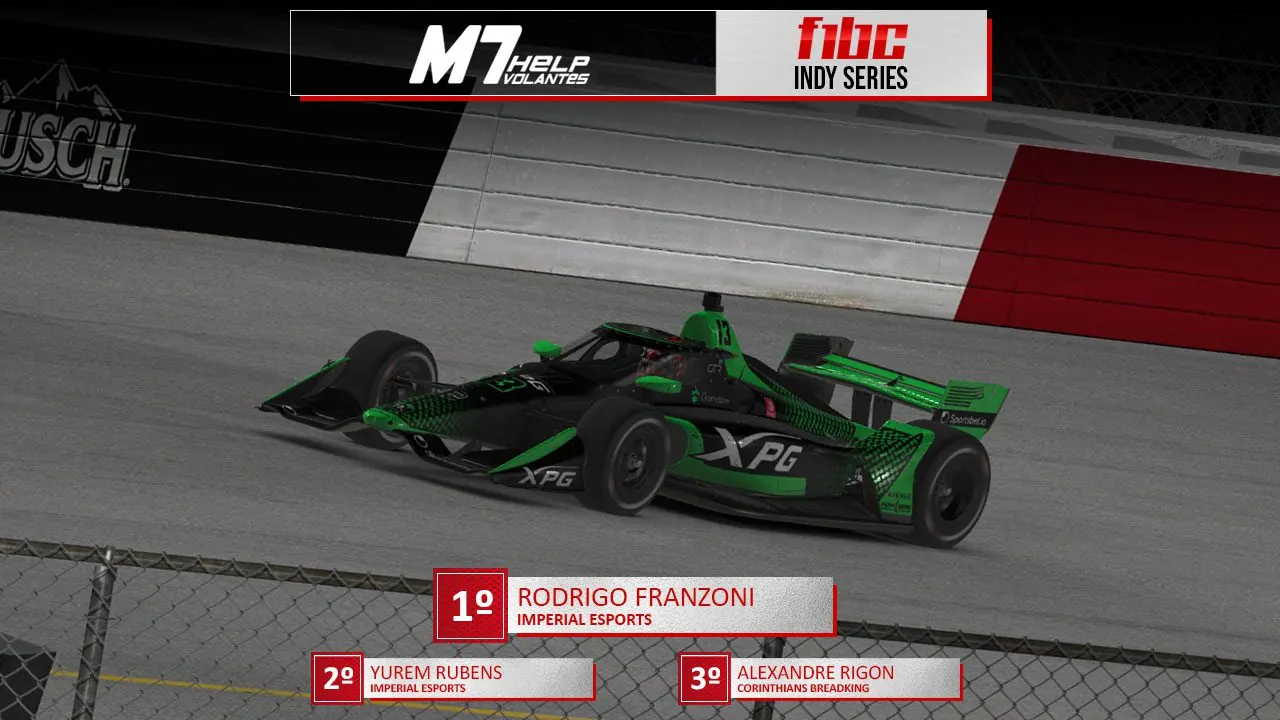 F1BC Indy Series: Richmond tem 10 bandeiras amarelas e vitória de Rodrigo Franzoni (Imperial)