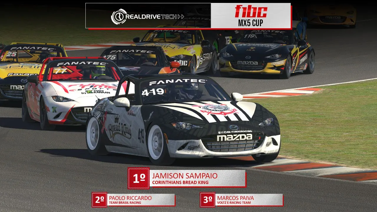 F1BC MX5 Cup: Festa do Timão, com Jamison Sampaio e Raphael Silva vencendo baterias em Okayama
