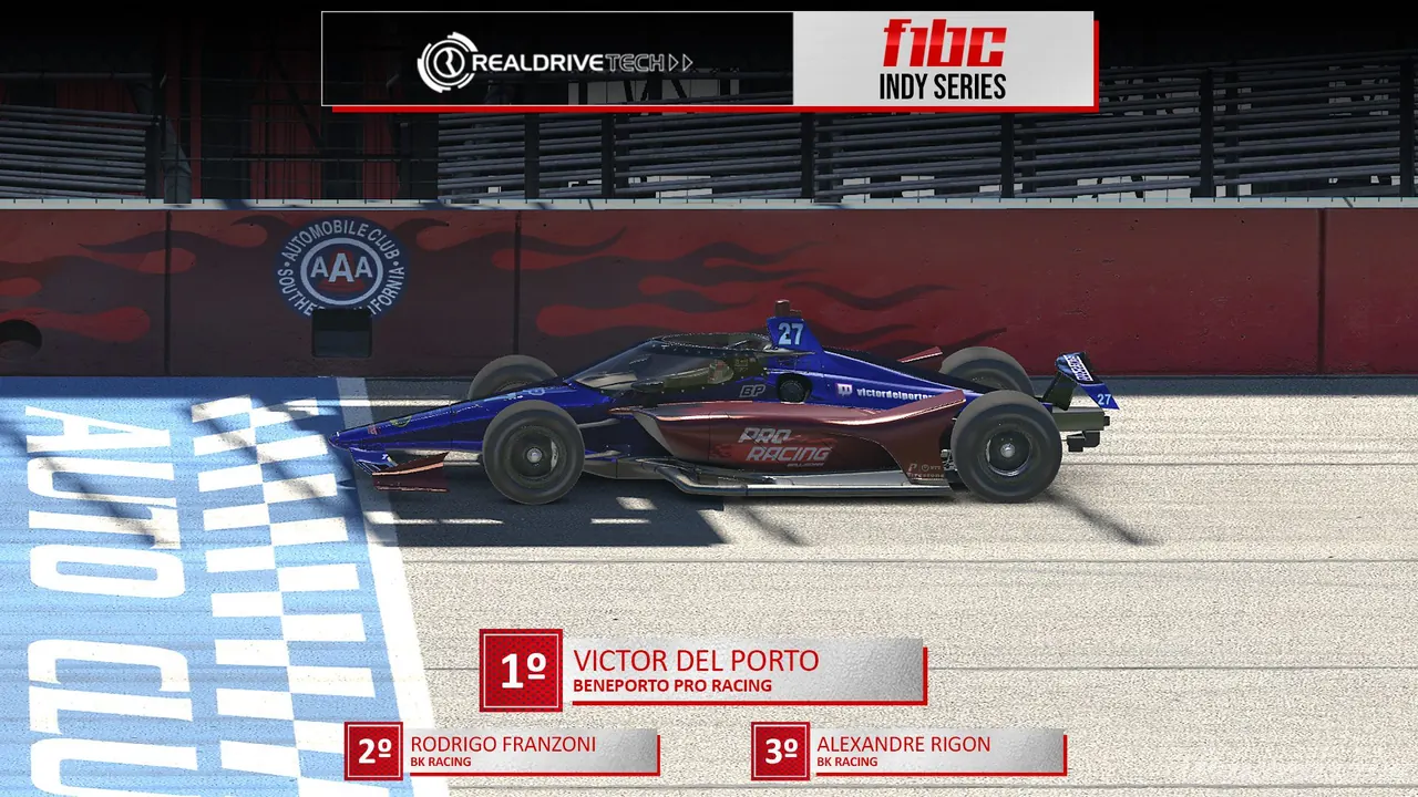 F1BC Indy Series: Auto Club não viu bandeiras amarelas, e Victor del Porto (Beneporto) deu show para vencer