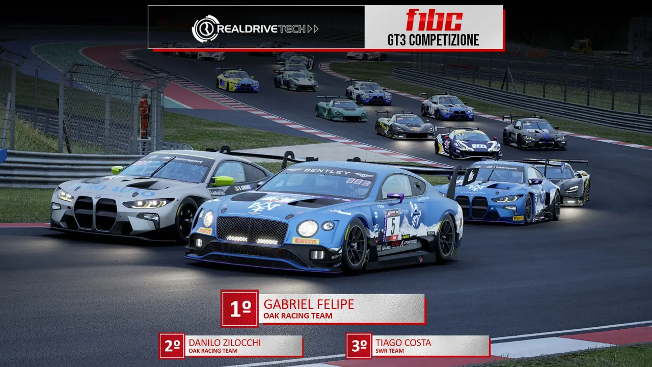 F1BC GT3 Competizione: Gabriel Felipe (Oak Racing Team) vence e quatro pilotos brigarão pelo título na final