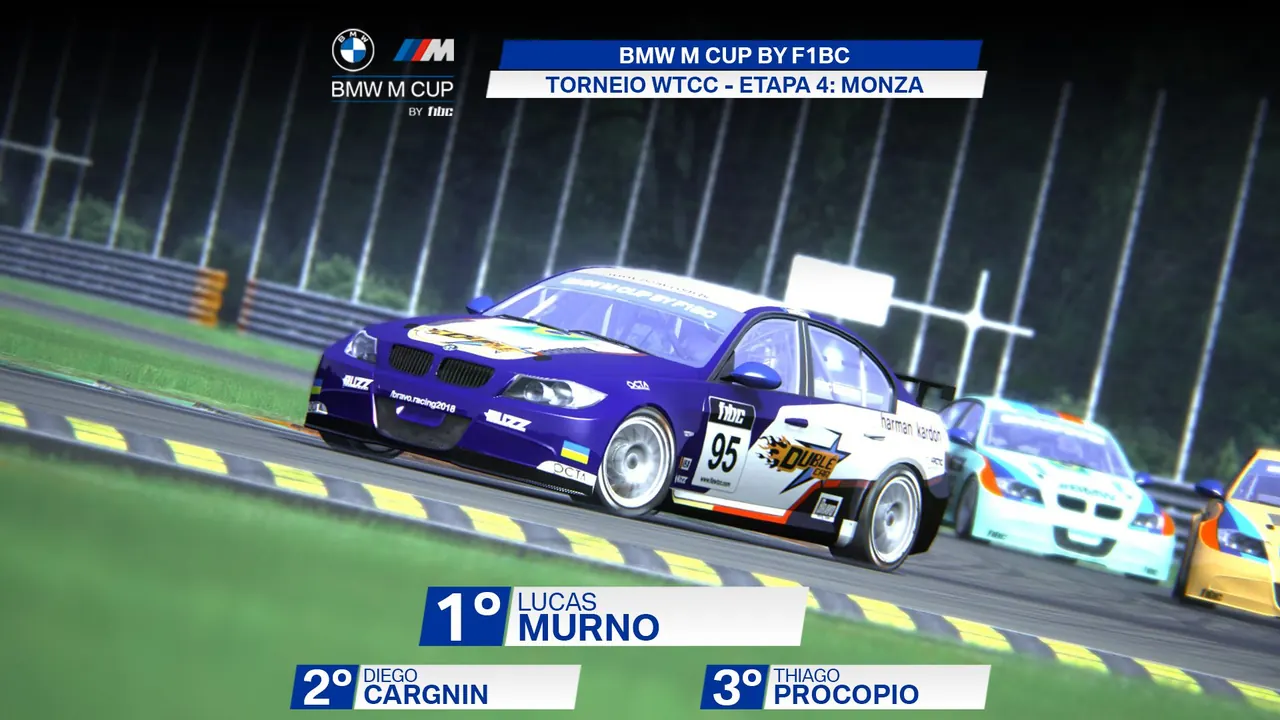 BMW M Cup by F1BC: Lucas Murno aproveita deslize dos adversários para vencer em Monza e entrar na briga pelo título