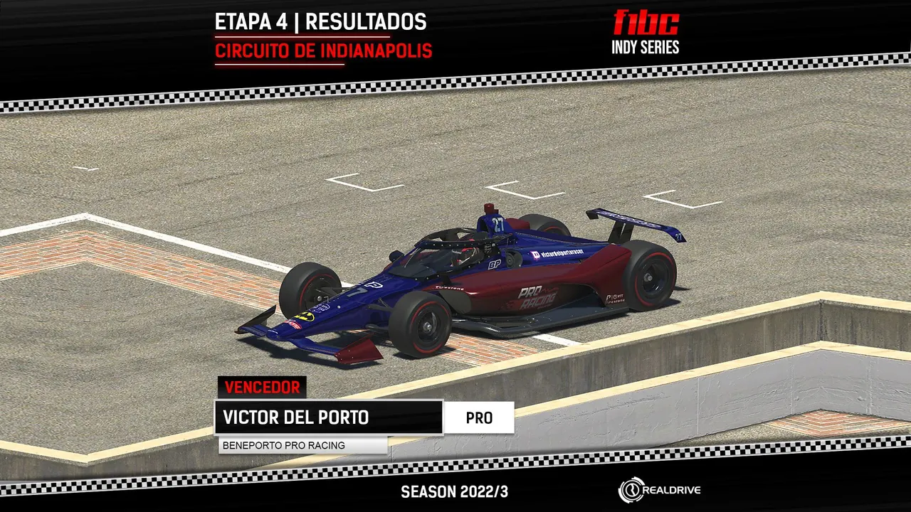 F1BC Indy Series: Victor del Porto (Beneporto) acerta estratégia e vence em Indianápolis