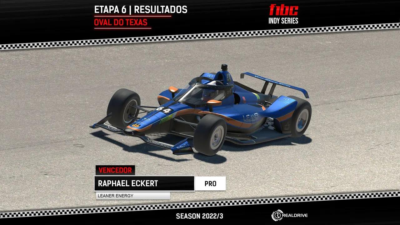 F1BC Indy Series: Raphael Eckert vence no Texas e Victor del Porto é o campeão