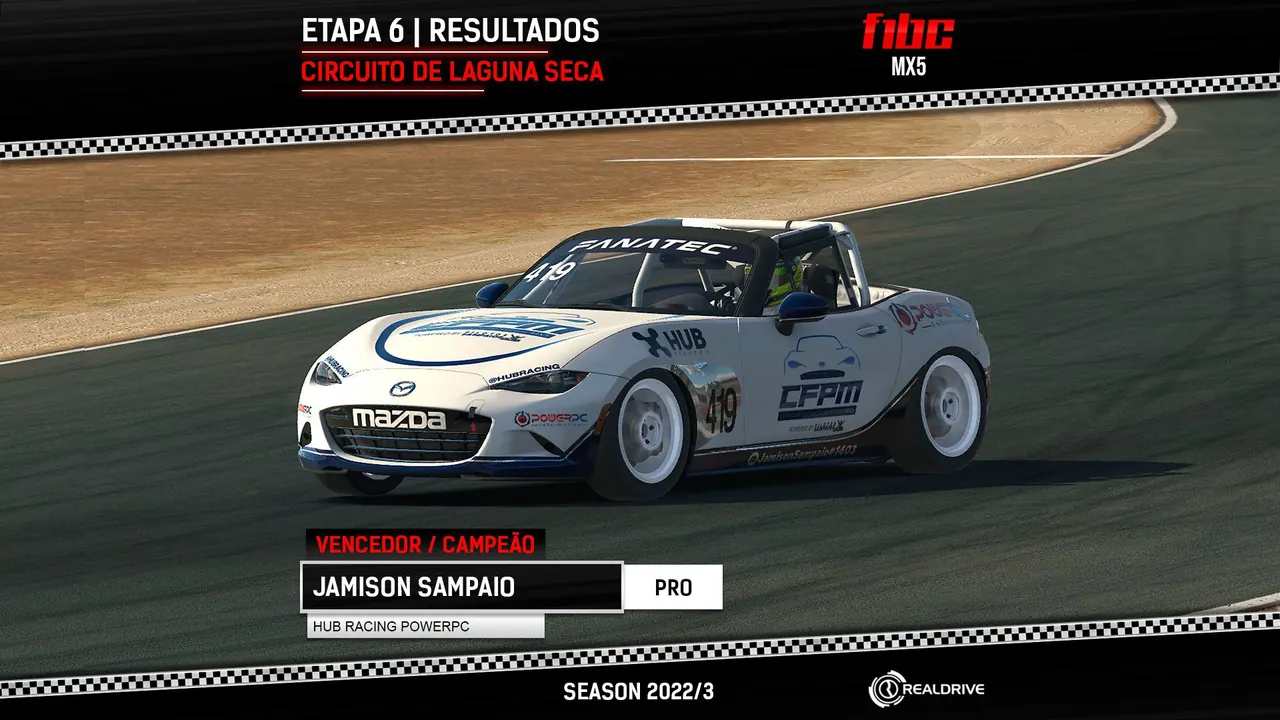 F1BC MX5 Cup: Jamison vence duas em Laguna Seca, enquanto Lauderi e Robson são campeões em suas classes
