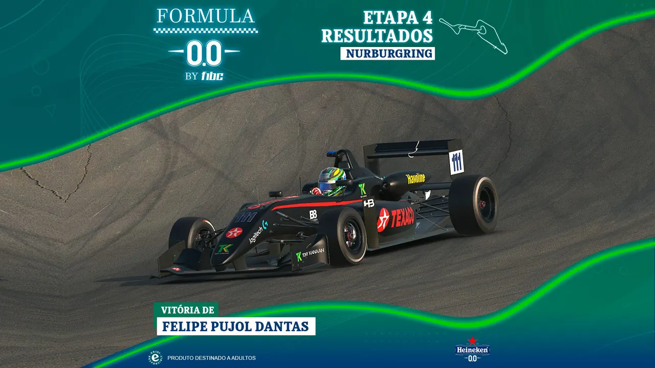 Formula Heineken 0.0 by F1BC: Felipe Pujol Dantas vence em Nurburgring, e Ralph Benitez fatura o título
