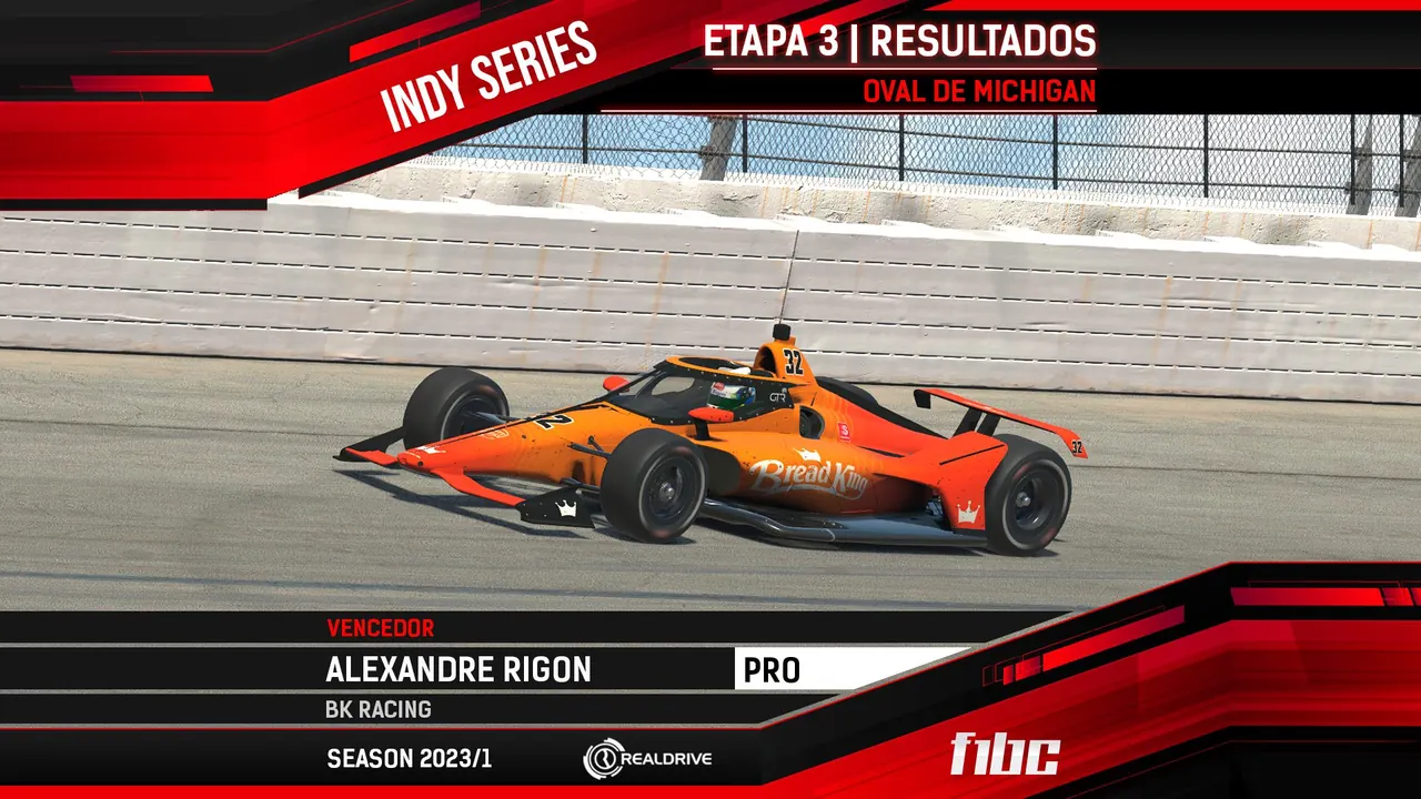 F1BC Indy Series: Alexandre Rigon (BK) vence corrida alucinante em Michigan