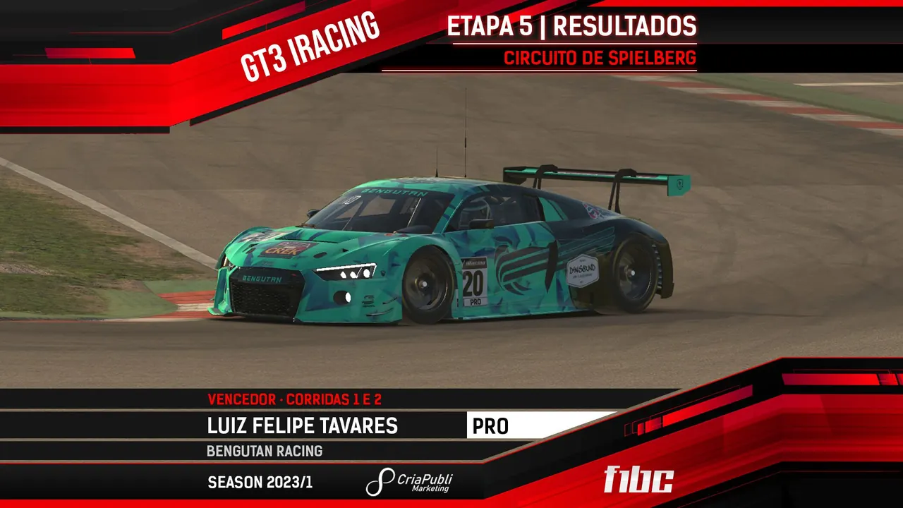 F1BC GT3 iRacing: Luiz Felipe Tavares vence em Spielberg e fatura o título antecipado