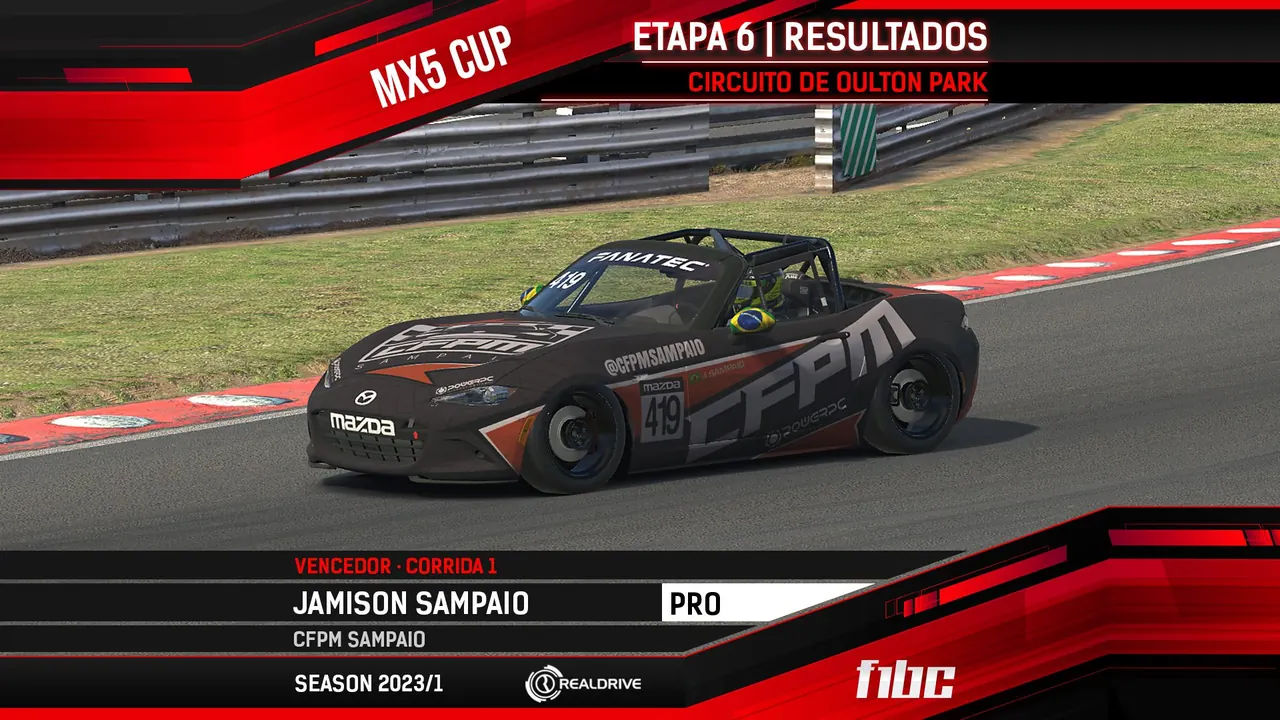 F1BC MX5 Cup: Enzo Sampaio, Felipe Simões e Junior Rinaldo são os campeões em Oulton Park