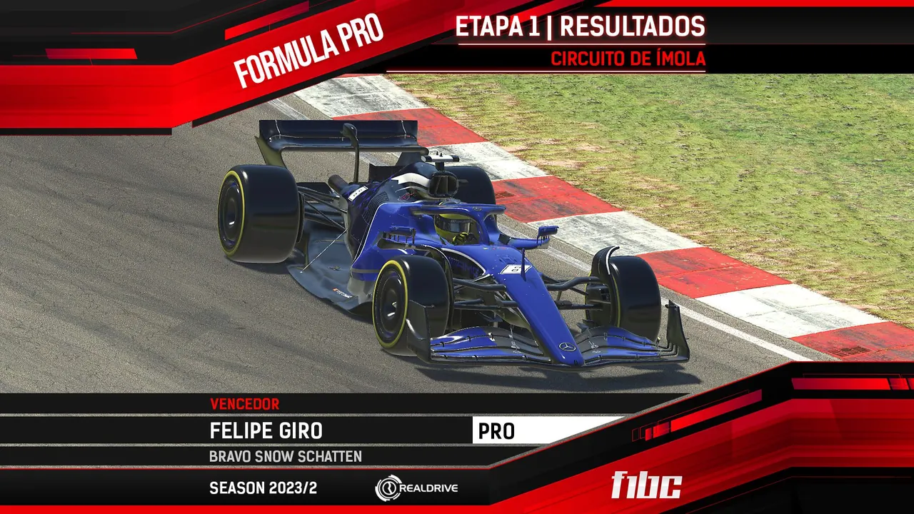 F1BC Formula Pro: Tradicional competição de F1 virtual abre com vitória de Felipe Giro em Imola