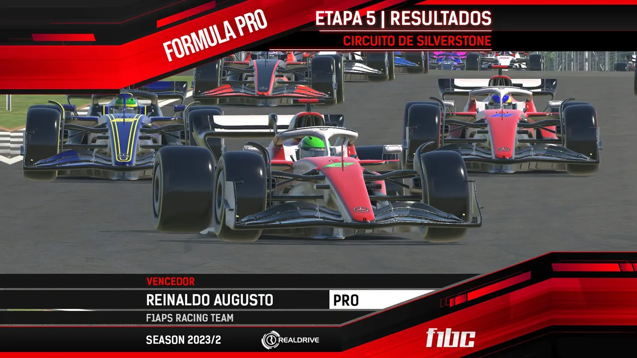 F1BC Formula Pro: Vitória épica de Reinaldo Augusto (F1APS) em Silverstone