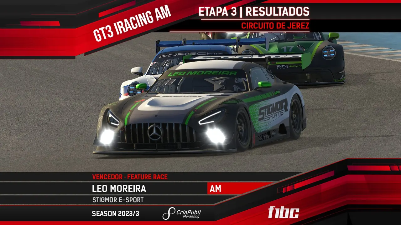 F1BC GT3 iRacing AM: Leo Moreira e Caio Christófaro vencem em Jerez
