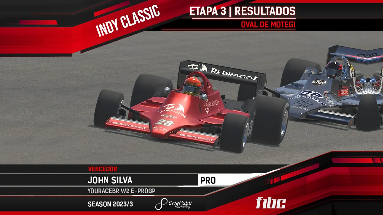 F1BC Indy Classic: John Silva (YouRaceBR) vence bela corrida em Motegi