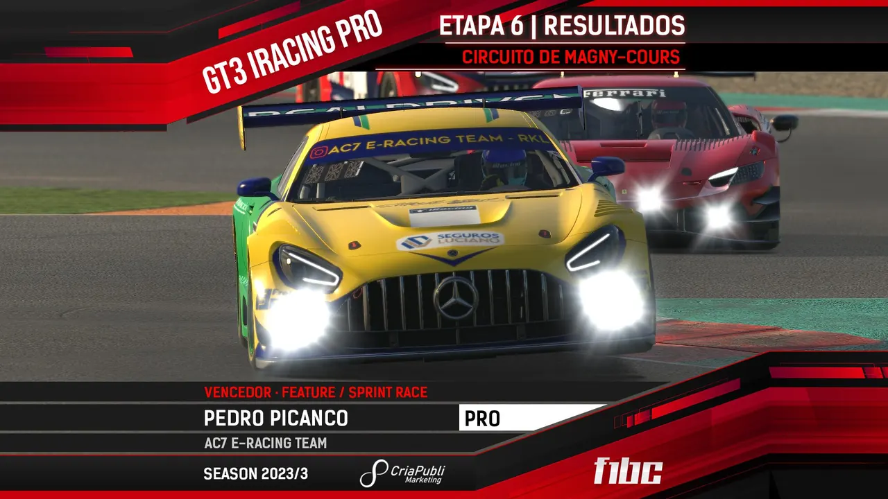 F1BC GT3 iRacing PRO: Em Magny-Cours, Pedro Picanço e Henrique Poletti são os campeões