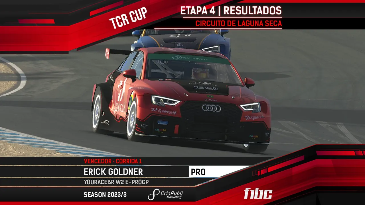 F1BC TCR Cup: Erick Goldner e Nahuel Moron vencem corridas agitadas em Laguna Seca