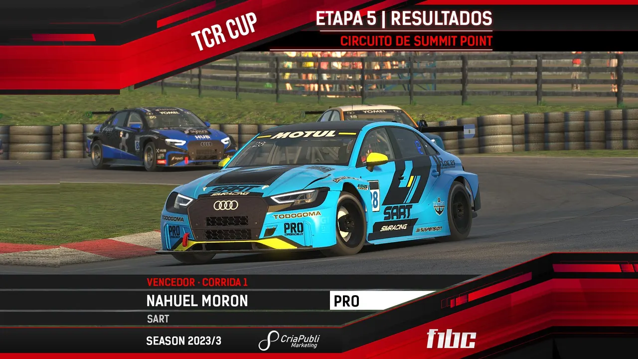 F1BC TCR Cup: Nahuel Moron e Carlos Pinto vencem em Summit Point