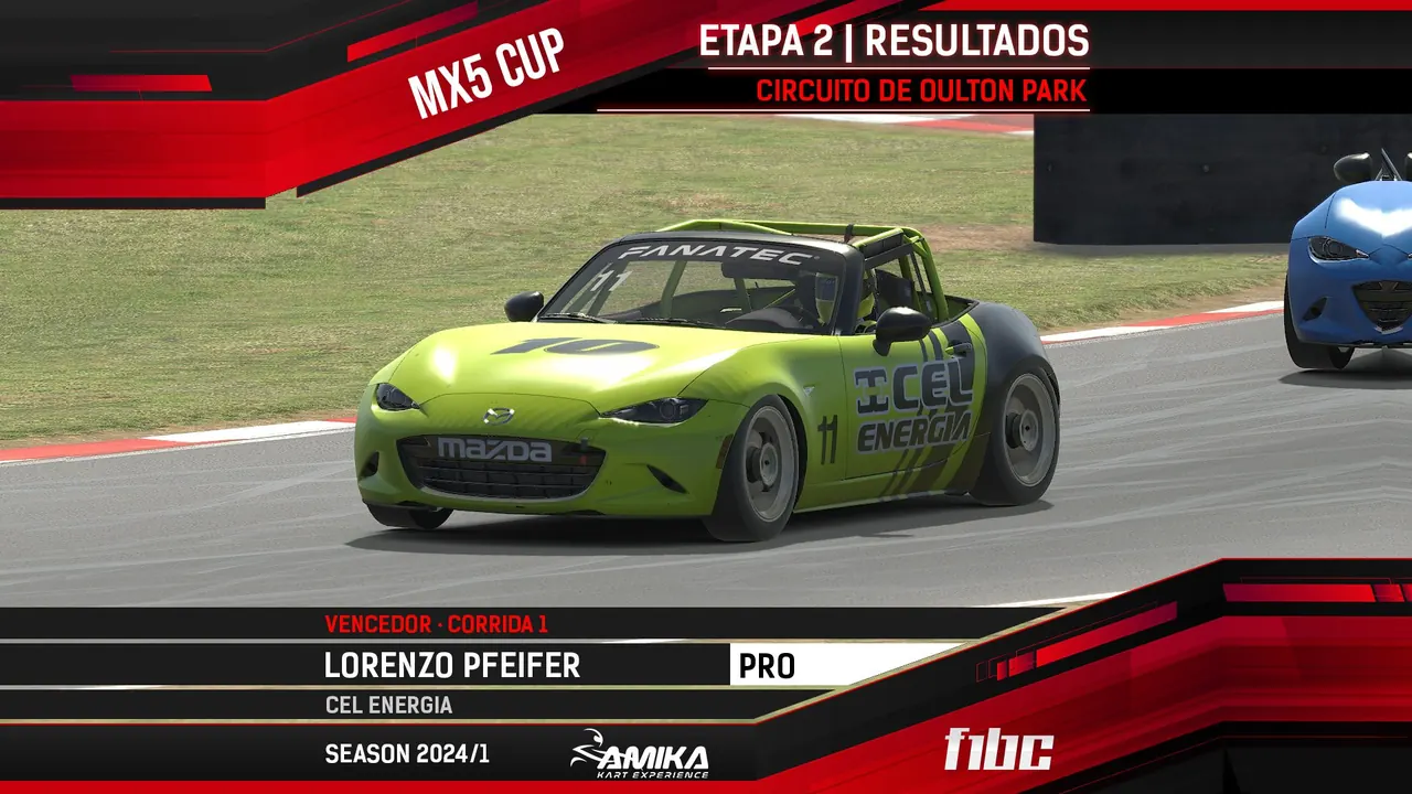 AMIKA MX5 Cup: Lorenzo Pfeifer e Marcos Paiva vencem etapa quente em Oulton Park