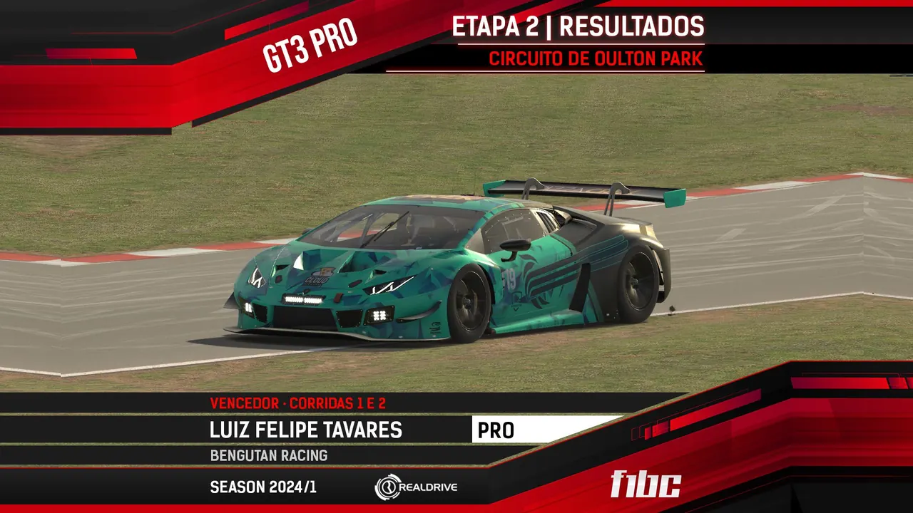 Realdrive GT3 Pro: Luiz Felipe Tavares (Bengutan) vence duas em Oulton Park