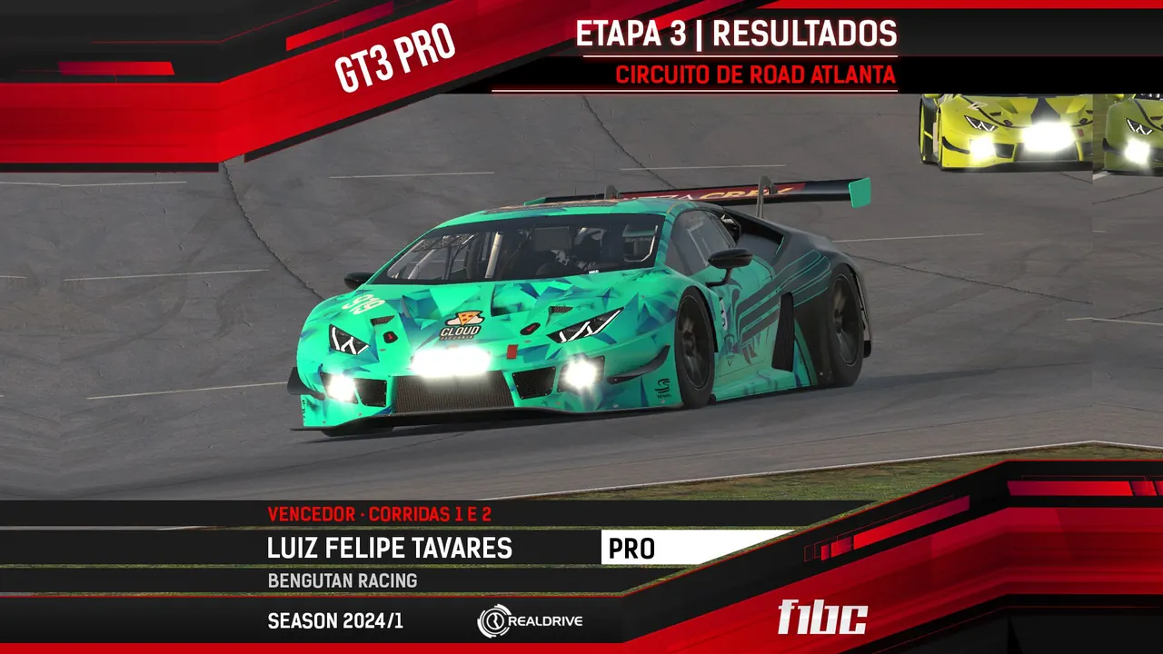 Realdrive GT3 Pro: Luiz Felipe Tavares domina em Road Atlanta