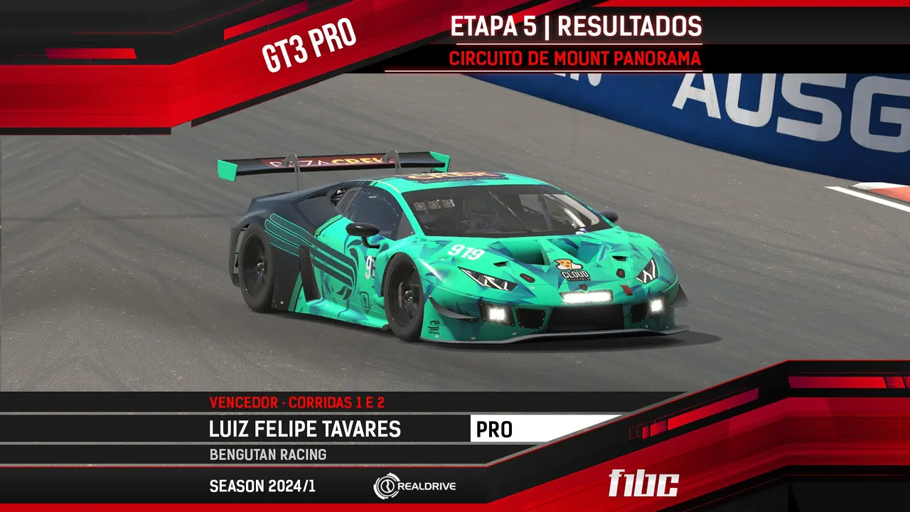 Realdrive GT3 Pro: Luiz Felipe Tavares e João Pessatto são os campeões após Bathurst