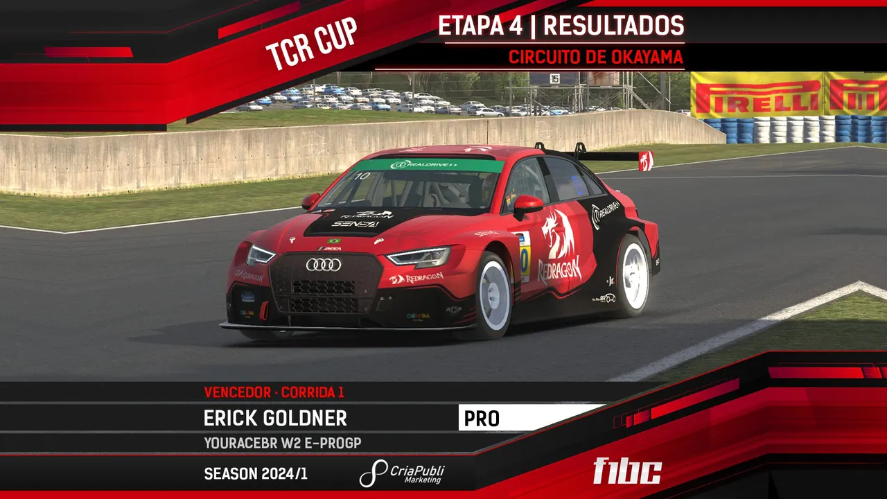 F1BC TCR Cup: Erick Goldner e Igor Santos vencem ótimas corridas em Okayama