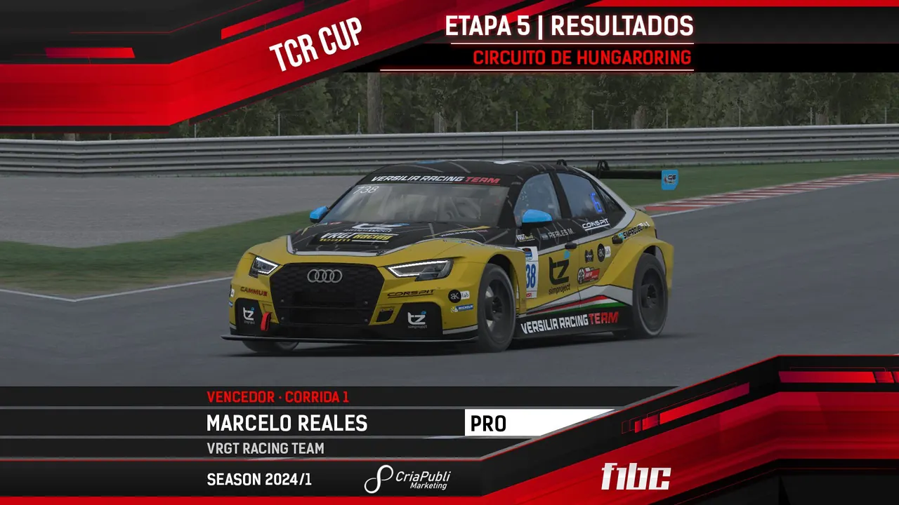 F1BC TCR Cup: Luiz Andrade, Bruno Melo e João Ribas são os campeões em Hungaroring