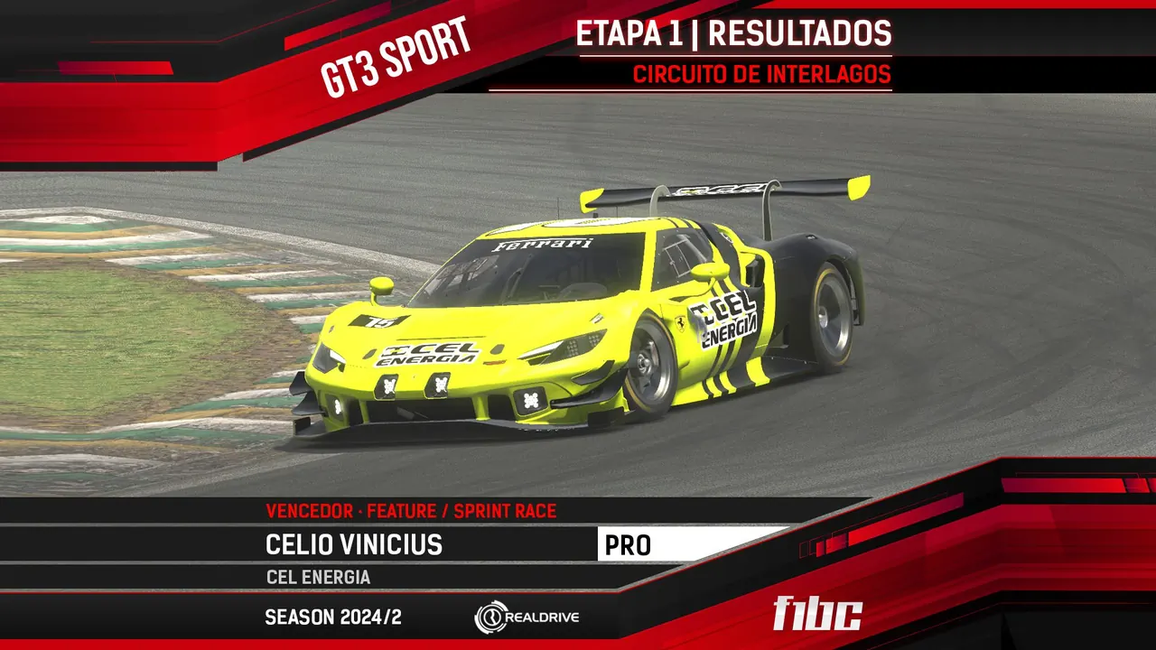 Realdrive GT3 Sport: Abertura com 50 pilotos tem vitórias de Celio Vinicius e Arthur Gama