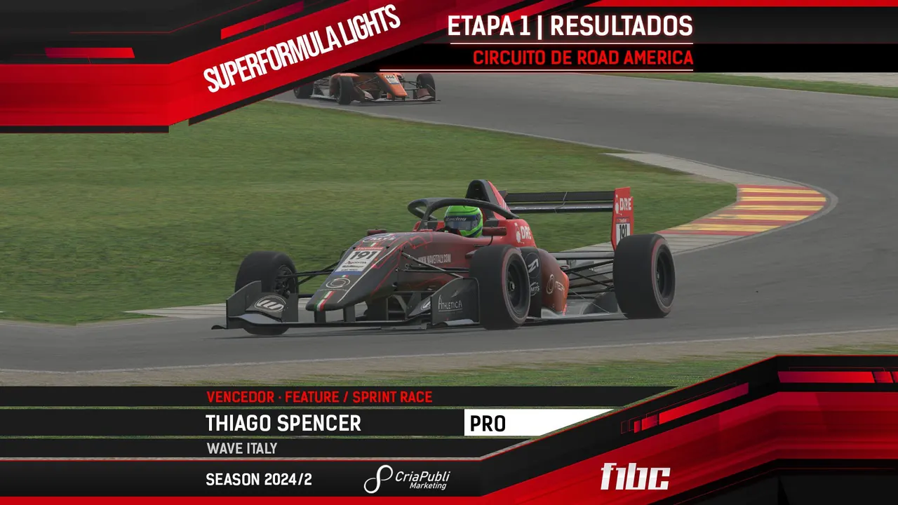 F1BC SuperFormula Lights: Grande estreia em Road America tem vitória de Thiago Spencer
