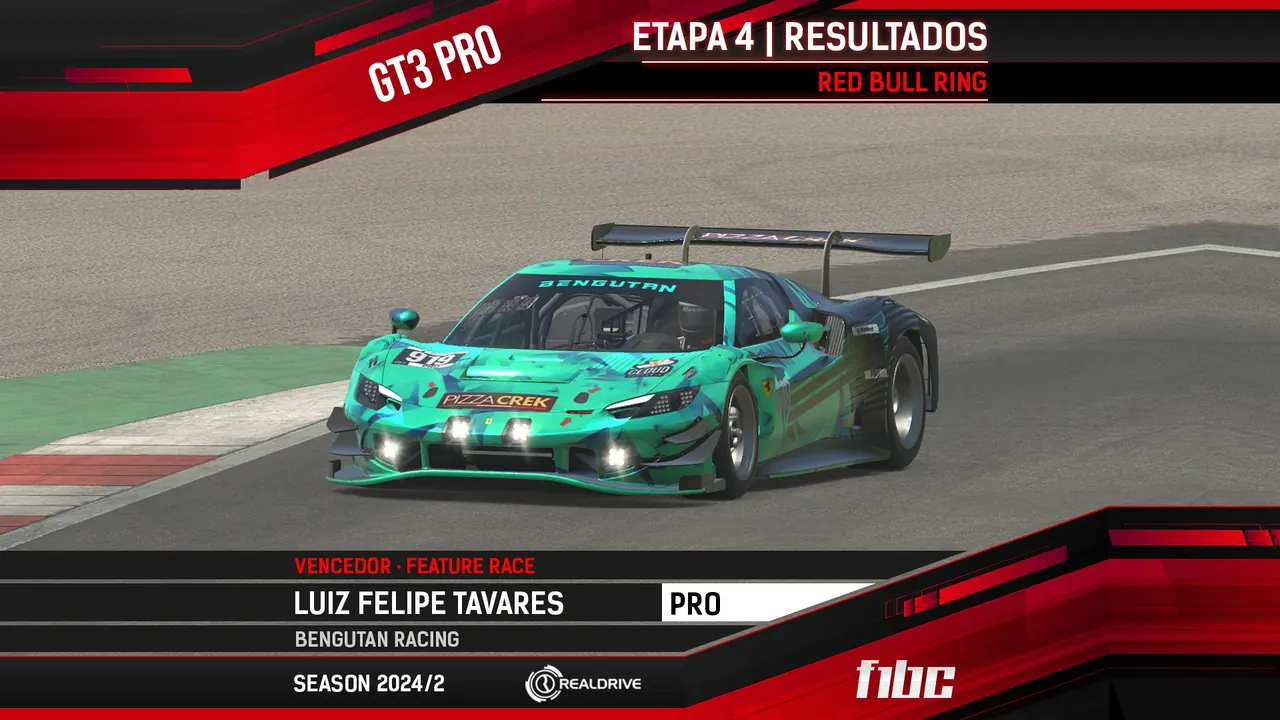 Realdrive GT3 Pro: Vitórias de Luiz Felipe Tavares e Pedro Burger em Spielberg