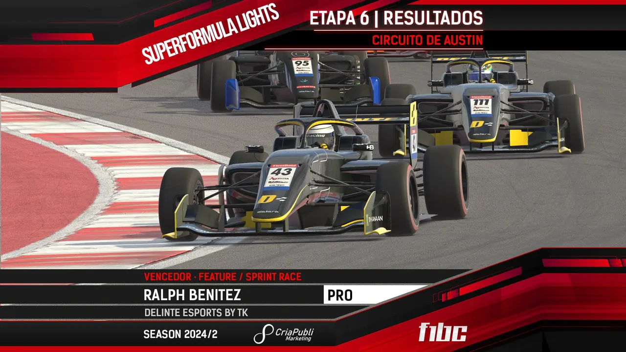F1BC SuperFormula Lights: Ralph Benitez vence em Austin e Felipe Dantas é o campeão