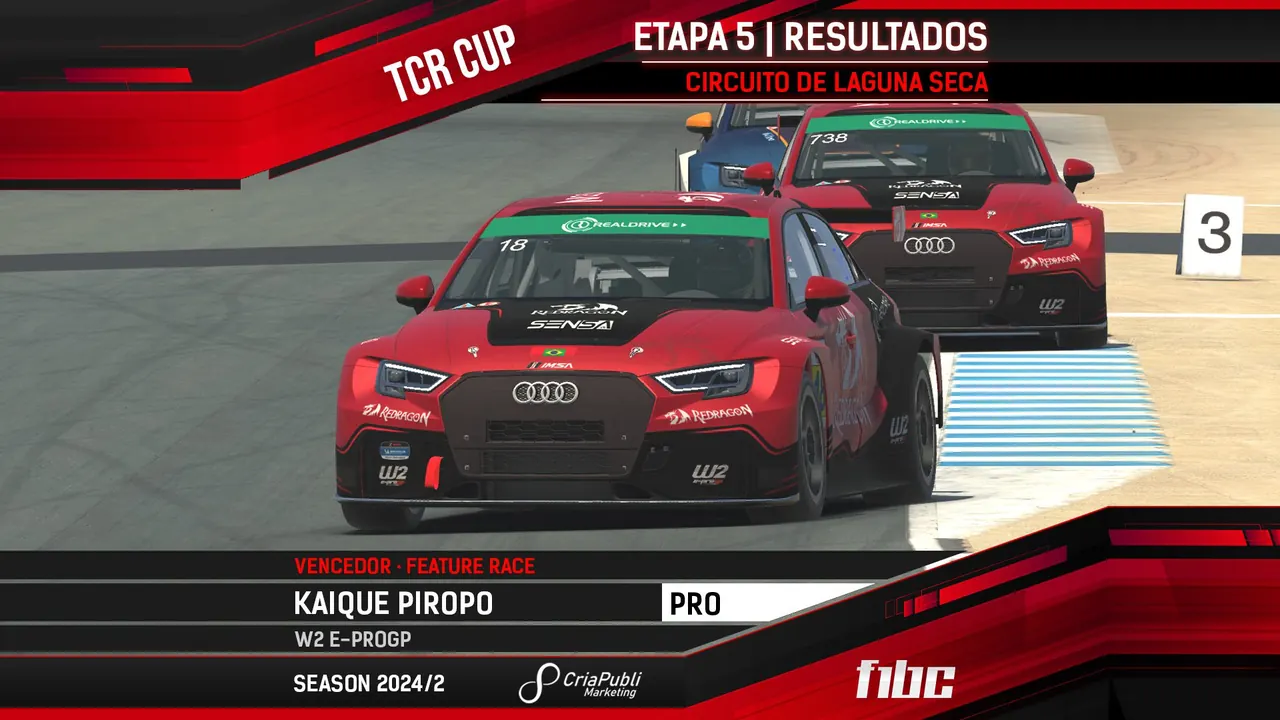 F1BC TCR Cup: Piropo e Malinowski vencem ótimas corridas em Laguna Seca