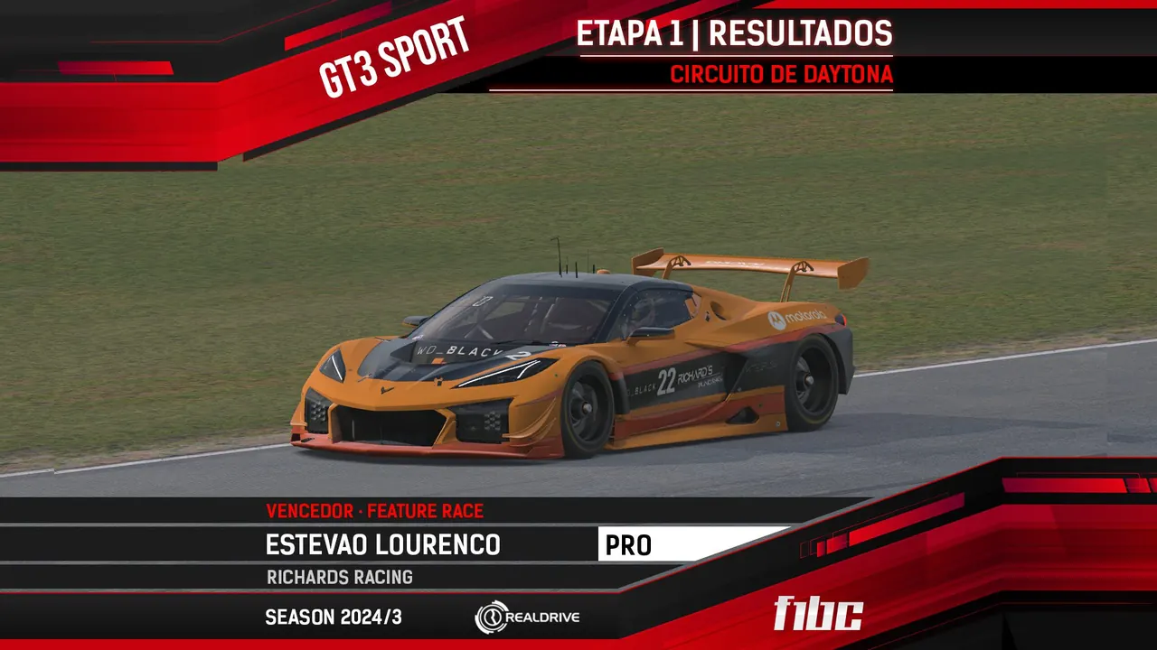 Realdrive GT3 Sport: Estevão Lourenço e Jonathan Guizilin vencem em Daytona