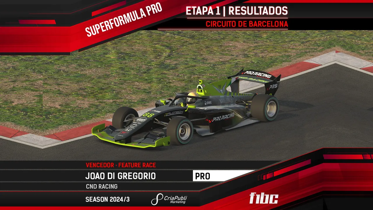 CriaPubli SuperFormula: João Di Gregório vence na bela abertura em Barcelona