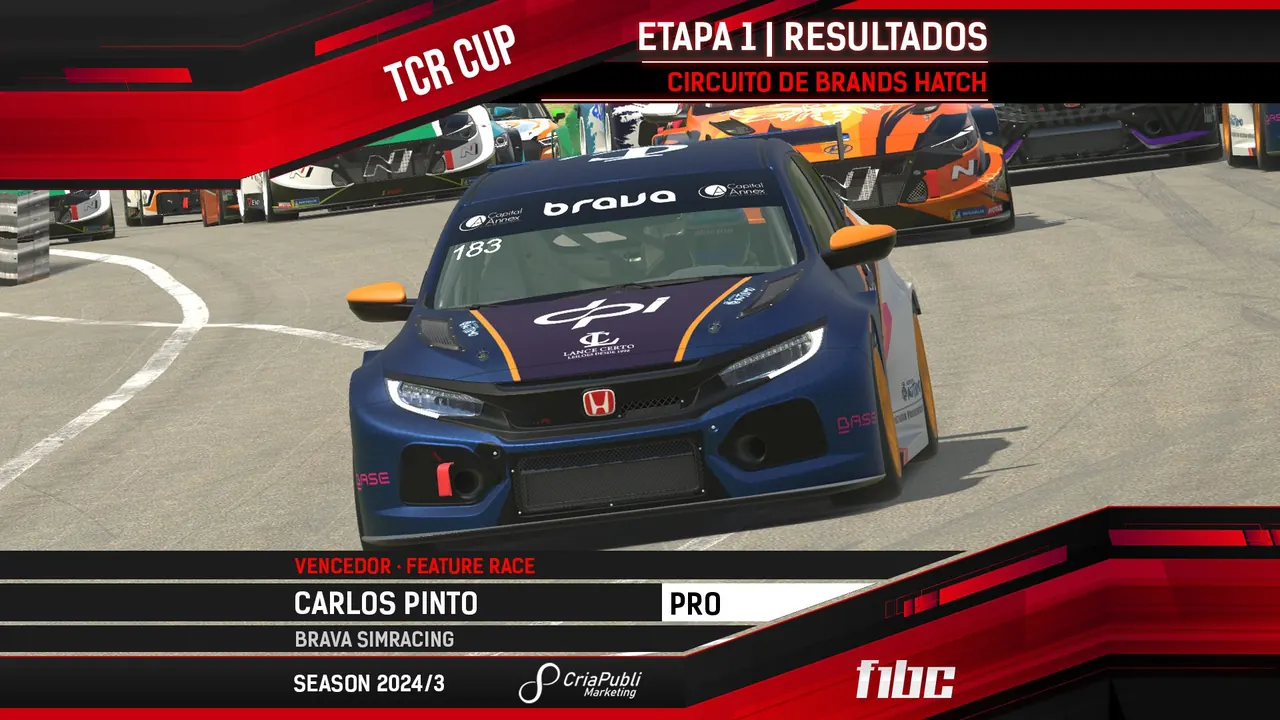 F1BC TCR Cup: Carlos Pinto e Plínio Pereira vencem na abertura em Brands Hatch