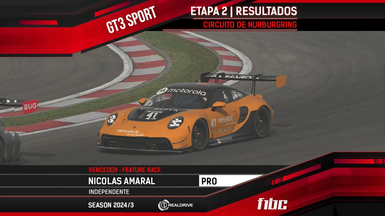 Realdrive GT3 Sport: Nicolas Amaral e Demetrio Fontclara vencem em Nurburgring