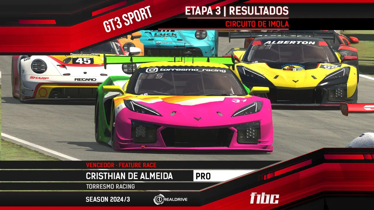 Realdrive GT3 Sport: Imola tem vitórias de Cristhian de Almeida e Denner Lima