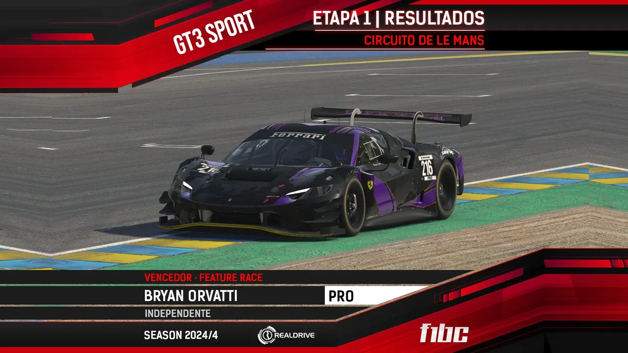 Realdrive GT3 Sport: Estreantes Bryan Orvatti e Gabriel Machado vencem em Le Mans