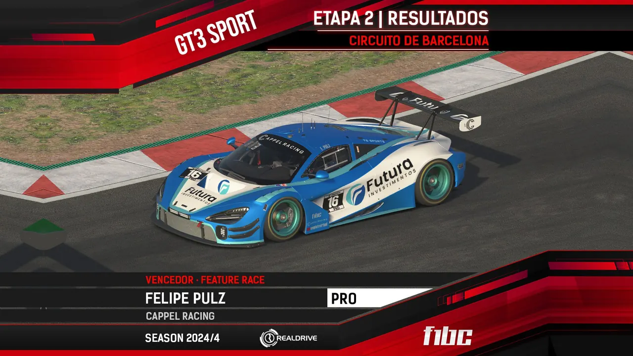 Realdrive GT3 Sport: Felipe Pulz e Pedro Castro vencem em Barcelona