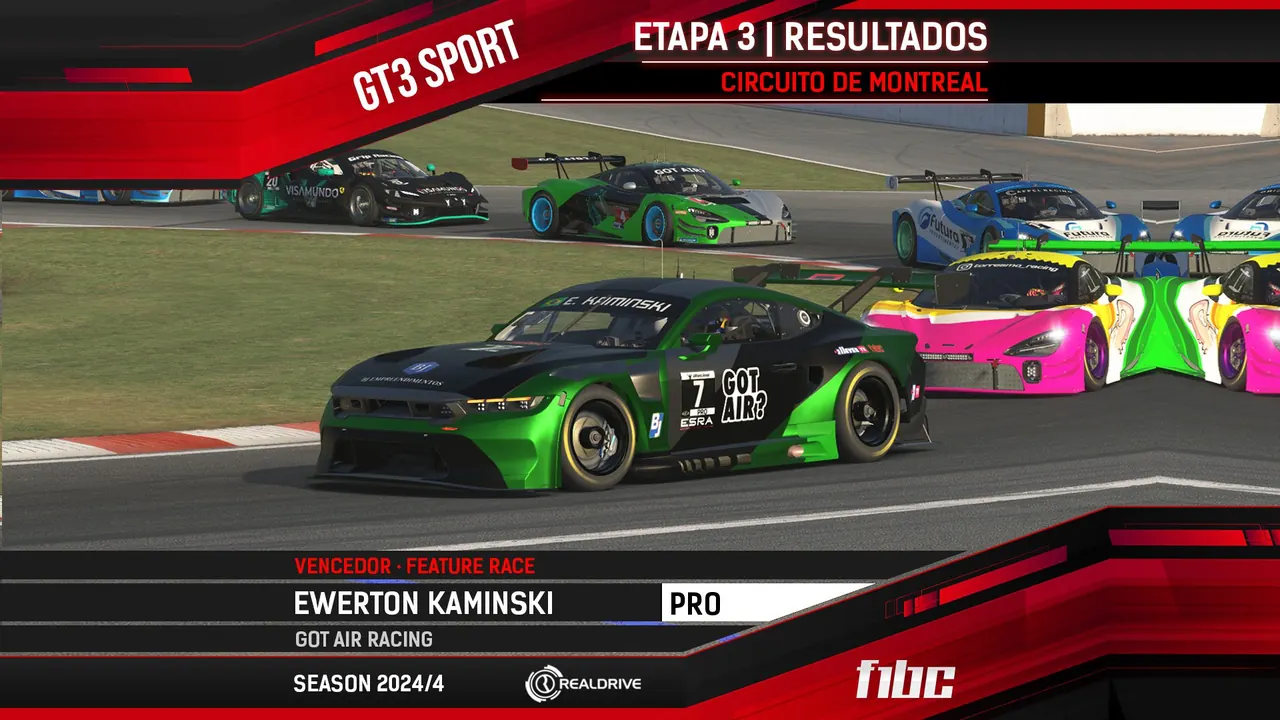 Realdrive GT3 Sport: Ewerton Kaminski e Paulo Guimarães vencem em Montreal