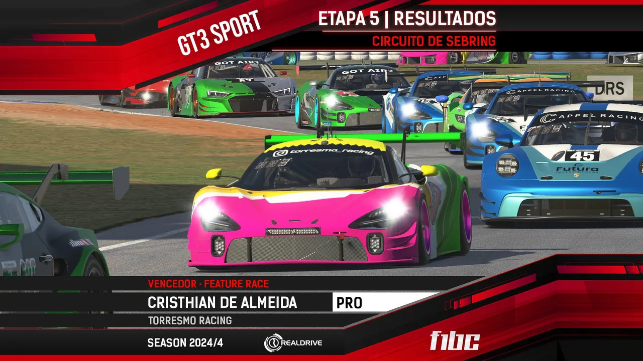Realdrive GT3 Sport: Cristhian de Almeida e Renato Bracale são os nomes da vez em Sebring