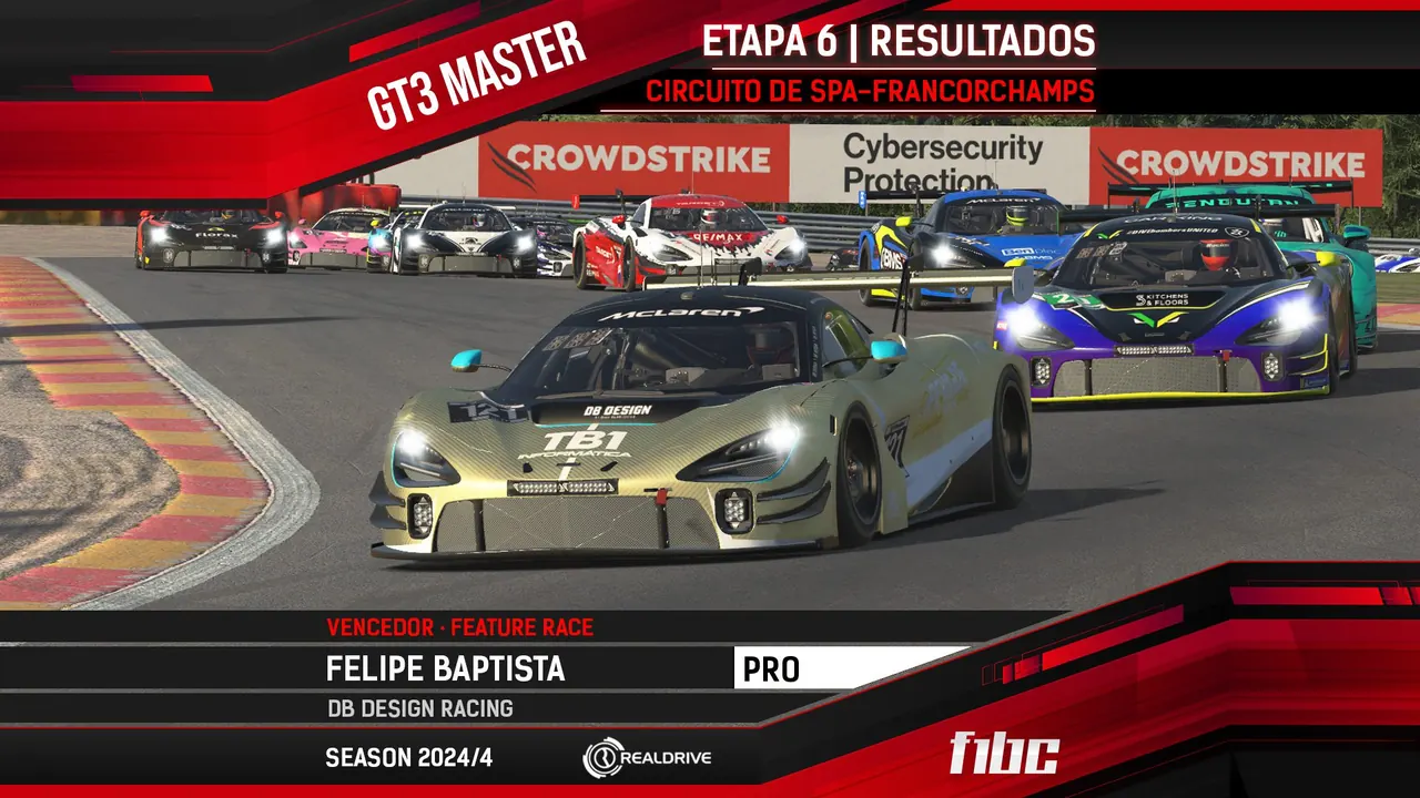Realdrive GT3 Master: Felipe Baptista vence em Spa, e Neto Nascimento é o campeão