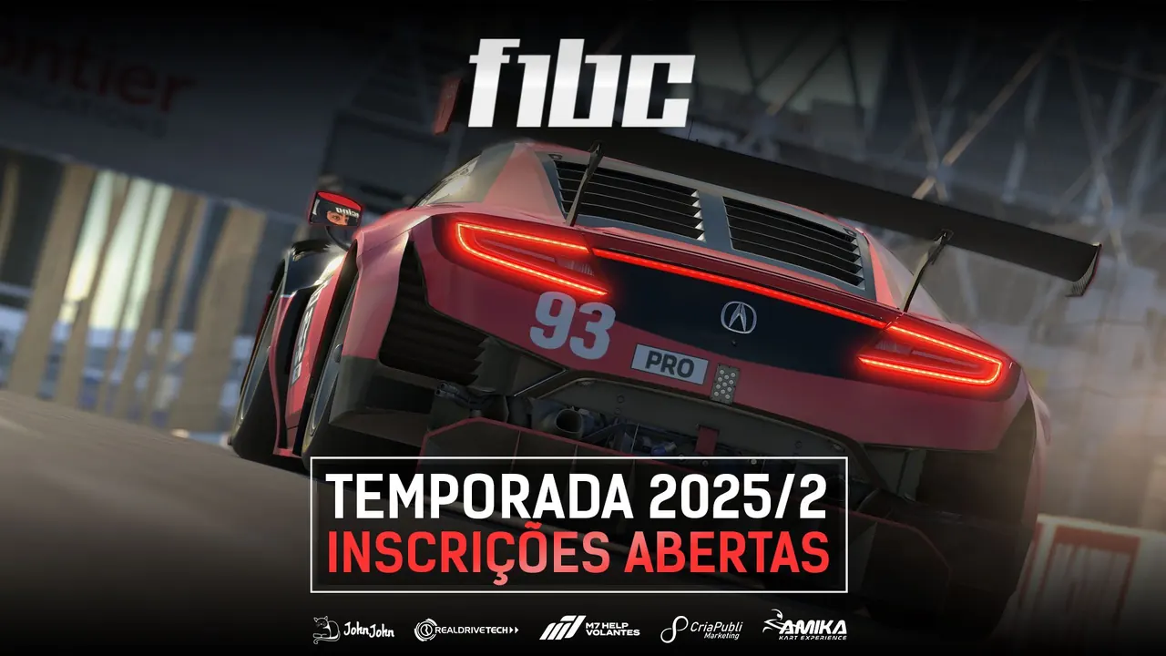 F1BC Esports abre inscrições para temporada 2025/2 com novidades