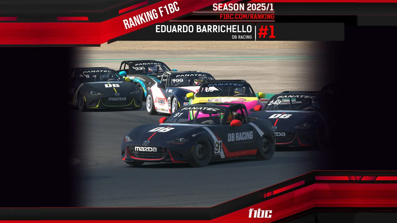 Ranking F1BC Esports atualizado com fechamento da Season 2025/1