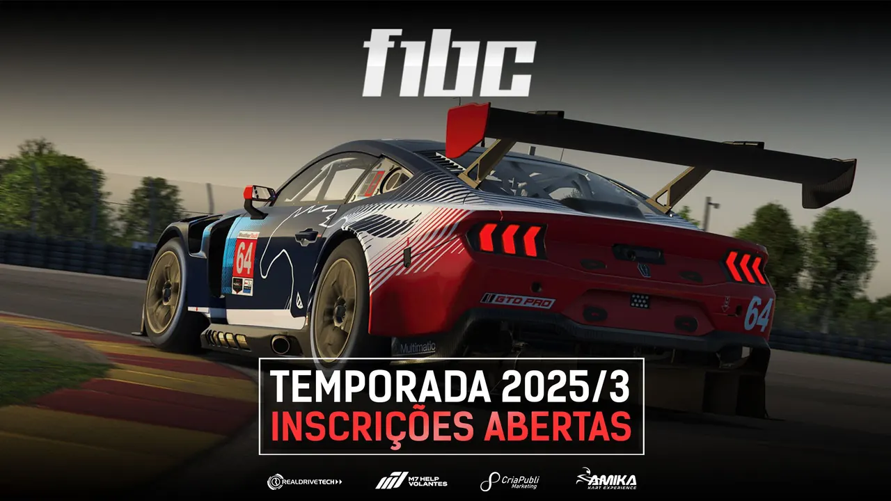 F1BC Esports abre inscrições para temporada 2025/3 com novidades