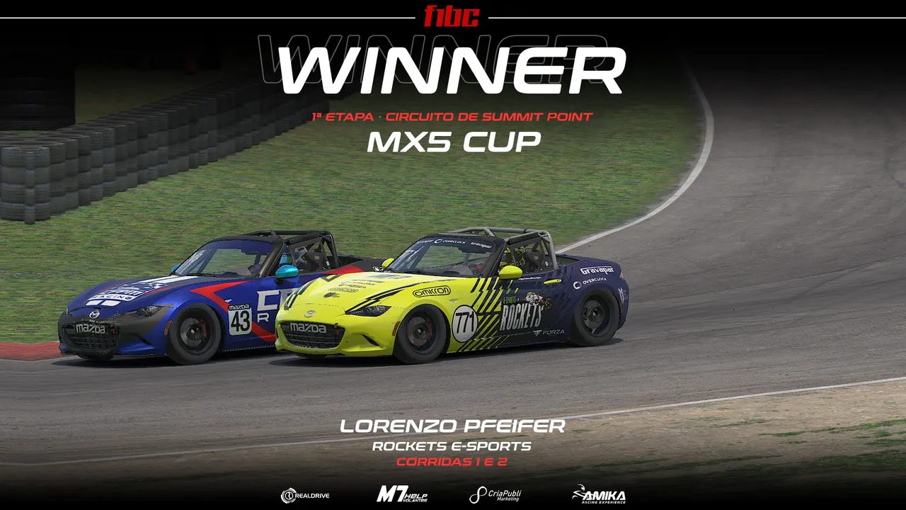 AMIKA MX5 Cup: Lorenzo Pfeifer domina etapa agitada em Summit Point