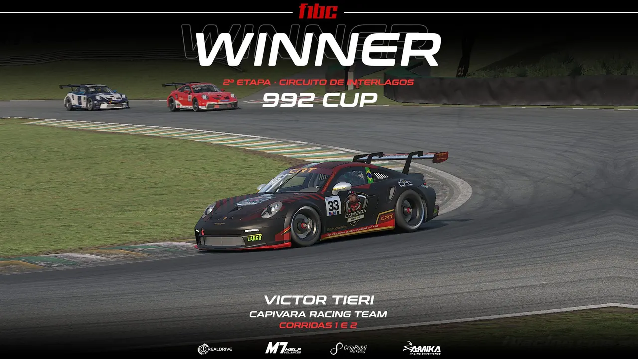 CriaPubli 992 Cup: Vitória dupla de Victor Tieri agita Interlagos