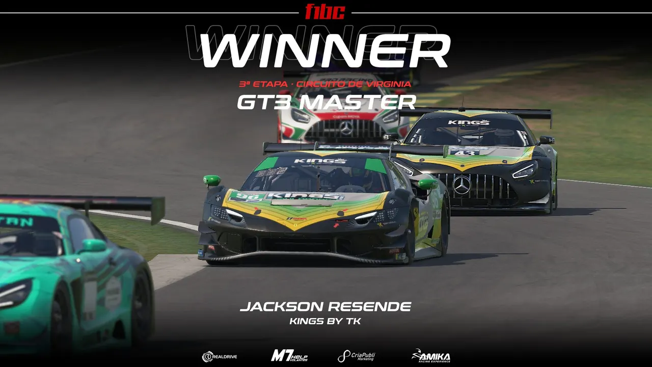 Realdrive GT3 Master: Grande vitória de Jackson Resende em Virginia